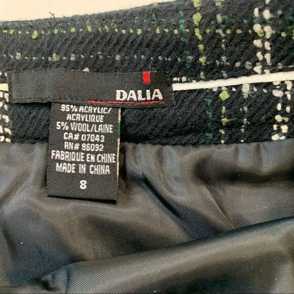 Dalia plaid skirt button and ribbon tie detail - Picture 6 of 7